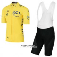 2017 Maillot Ciclismo Tour de France Jaune Manches Courtes et Cuissard