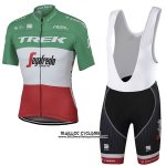 2017 Maillot Ciclismo Trek Segafredo Champion Italie Manches Courtes et Cuissard