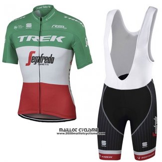 2017 Maillot Ciclismo Trek Segafredo Champion Italie Manches Courtes et Cuissard