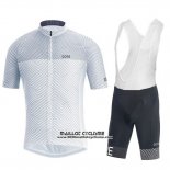 2018 Maillot Ciclismo Gore Blanc Manches Courtes et Cuissard