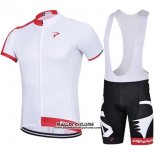 2018 Maillot Ciclismo Pinarello Blanc Rouge Manches Courtes et Cuissard