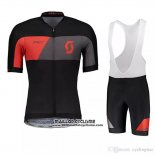 2018 Maillot Ciclismo Scott Noir Gris Manches Courtes et Cuissard