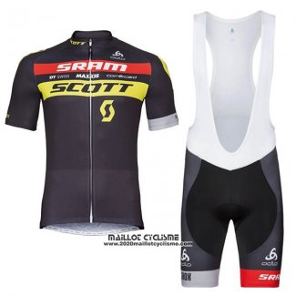 2018 Maillot Ciclismo Scott Sram Noir Manches Courtes et Cuissard