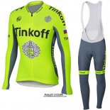 2018 Maillot Ciclismo Tinkoff Jaune Manches Longues et Cuissard