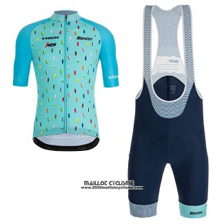 2019 Maillot Ciclismo Richie Azur Manches Courtes et Cuissard