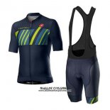 2020 Maillot Ciclismo Castelli Noir Vert Manches Courtes et Cuissard