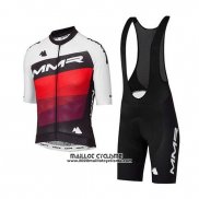 2020 Maillot Ciclismo MMR Blanc Noir Rouge Manches Courtes et Cuissard