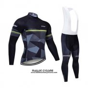 2020 Maillot Ciclismo Northwave Noir Gris Manches Longues et Cuissard