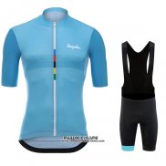 2020 Maillot Ciclismo Rapha Bleu Clair Manches Courtes et Cuissard