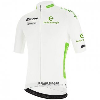 2020 Maillot Cyclisme Vuelta Espana Blanc Manches Courtes et Cuissard