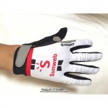 2020 Sunweb Gants Doigts Longs Blanc