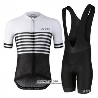 2021 Maillot Cyclisme Le Col Noir Blanc Manches Courtes et Cuissard