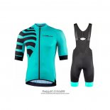 2021 Maillot Cyclisme Nalini Lumiere Vert Manches Courtes et Cuissard