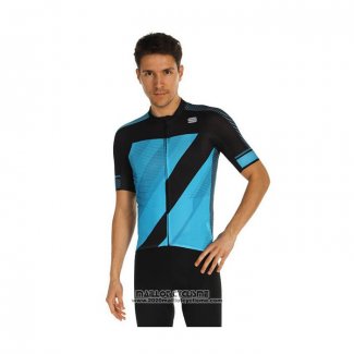 2021 Maillot Cyclisme Sportful Bleu Noir Manches Courtes et Cuissard