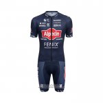 2022 Maillot Cyclisme Alpecin Fenix Profond Bleu Manches Courtes et Cuissard