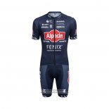 2022 Maillot Cyclisme Alpecin Fenix Profond Bleu Manches Courtes et Cuissard