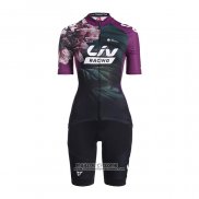 2022 Maillot Cyclisme Femme Liv Violet Manches Courtes et Cuissard