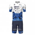 2022 Maillot Cyclisme Israel Cycling Academy Bleu Blanc Manches Courtes et Cuissard(1)