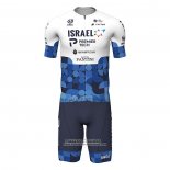 2022 Maillot Cyclisme Israel Cycling Academy Bleu Blanc Manches Courtes et Cuissard(1)