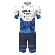 2022 Maillot Cyclisme Israel Cycling Academy Bleu Blanc Manches Courtes et Cuissard(1)