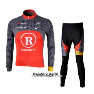 2010 Maillot Ciclismo Radioshack Orange et Gris Manches Longues et Cuissard