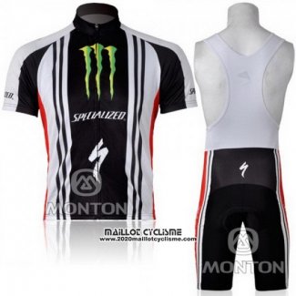 2011 Maillot Ciclismo Specialized Blanc et Noir Manches Courtes et Cuissard