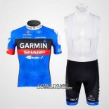 2012 Maillot Ciclismo Garmin Sharp Azur Manches Courtes et Cuissard