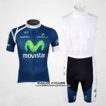 2012 Maillot Ciclismo Movistar Bleu Manches Courtes et Cuissard