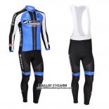 2013 Maillot Ciclismo Giant Noir et Bleu Manches Longues et Cuissard