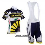 2013 Maillot Ciclismo Vacansoleil Jaune et Noir Manches Courtes et Cuissard