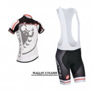 2014 Maillot Ciclismo Castelli Noir et Gris Manches Courtes et Cuissard