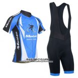 2014 Maillot Ciclismo Monton Bleu et Noir Manches Courtes et Cuissard