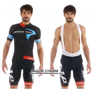 2015 Maillot Ciclismo Pinarello Noir et Azur Manches Courtes et Cuissard