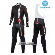 2016 Maillot Ciclismo Femme Castelli Profond Noir Manches Longues et Cuissard