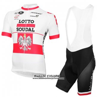 2016 Maillot Ciclismo Lotto Soudal Champion Pologne Manches Courtes et Cuissard