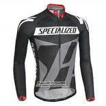 2016 Maillot Ciclismo Specialized Ml Noir et Gris Manches Longues et Cuissard