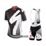 2016 Maillot Ciclismo Specialized Noir et Gris Manches Courtes et Cuissard