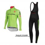 2017 Maillot Ciclismo Cannondale Vert Manches Longues et Cuissard