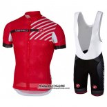 2017 Maillot Ciclismo Castelli Free AR Rouge Manches Courtes et Cuissard