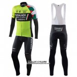 2017 Maillot Ciclismo Euskadi Noir et Vert Manches Longues et Cuissard