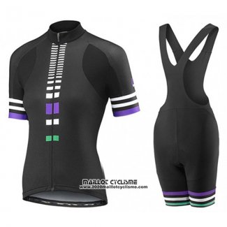 2017 Maillot Ciclismo Femme Liv Zebra Noir Manches Courtes et Cuissard