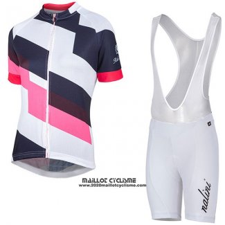 2017 Maillot Ciclismo Femme Nalini Stripe Rose et Noir Manches Courtes et Cuissard