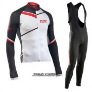 2017 Maillot Ciclismo Northwave Ml Noir et Blanc Manches Longues et Cuissard