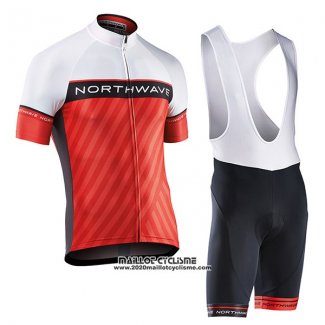 2017 Maillot Ciclismo Northwave Rouge et Blanc Manches Courtes et Cuissard