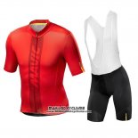 2018 Maillot Ciclismo Mavic Rouge Manches Courtes et Cuissard