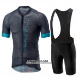 2019 Maillot Ciclismo Castelli Climber's 2.0 Noir Azur Manches Courtes et Cuissard