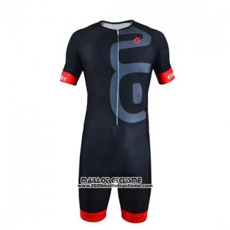 2019 Maillot Ciclismo Emonder-triathlon Noir Rouge Manches Courtes et Cuissard