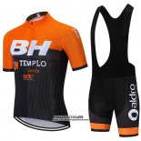2020 Maillot Ciclismo BH Templo Orange Blanc Noir Manches Courtes et Cuissard