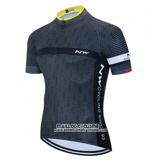 2020 Maillot Ciclismo Northwave Gris Noir Blanc Manches Courtes et Cuissard