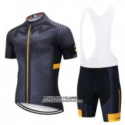 2020 Maillot Ciclismo Northwave Gris Noir Jaune Manches Courtes et Cuissard